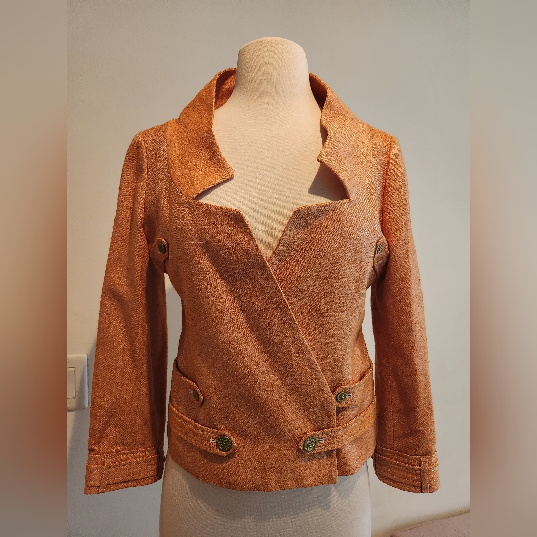 Zac Posen Orange Blazer In Us Size 4